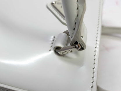 PRADA Brushed Leather Small 2-Way Handbag with Strap