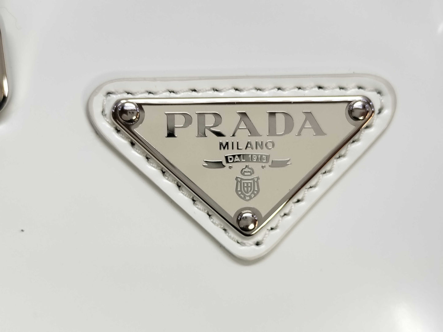 PRADA Brushed Leather Small 2-Way Handbag with Strap