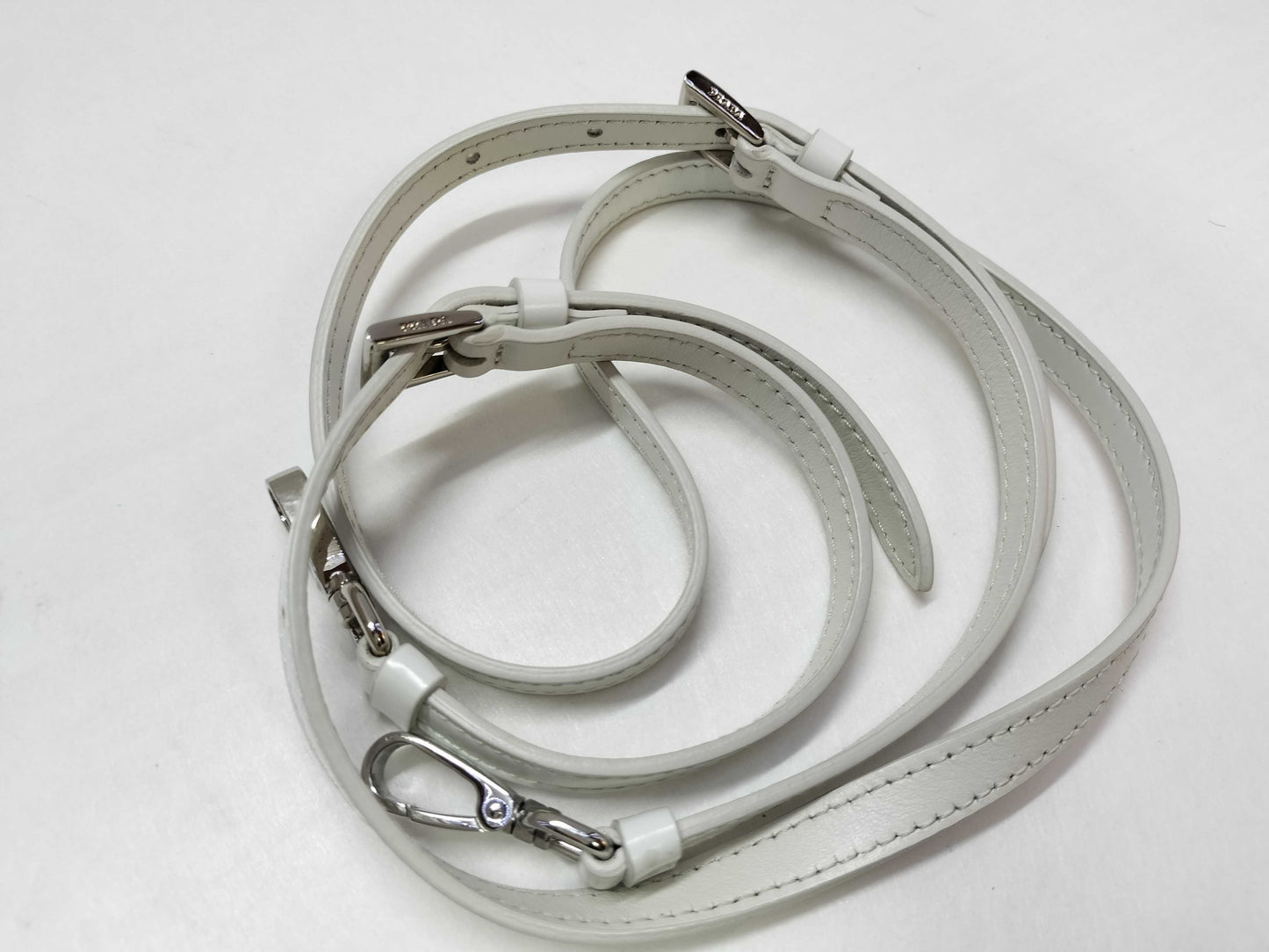 PRADA Brushed Leather Small 2-Way Handbag with Strap