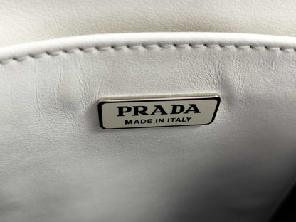 PRADA Brushed Leather Small 2-Way Handbag with Strap