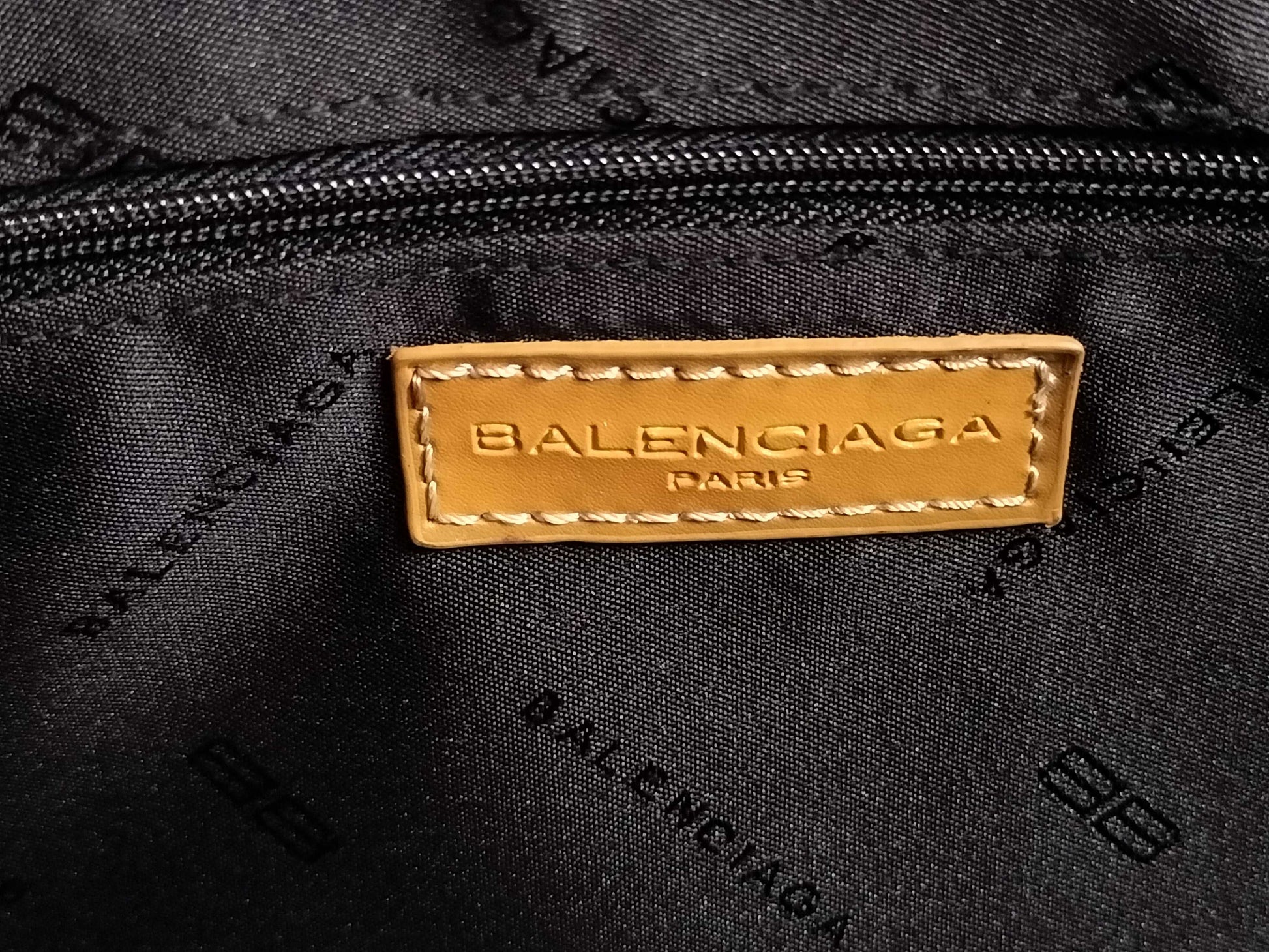 BALENCIAGA BB logo canvas and leather tote bag