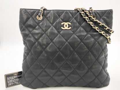 CHANEL Matelasse Lamb Chain Shoulder Bag with Card and Sticker