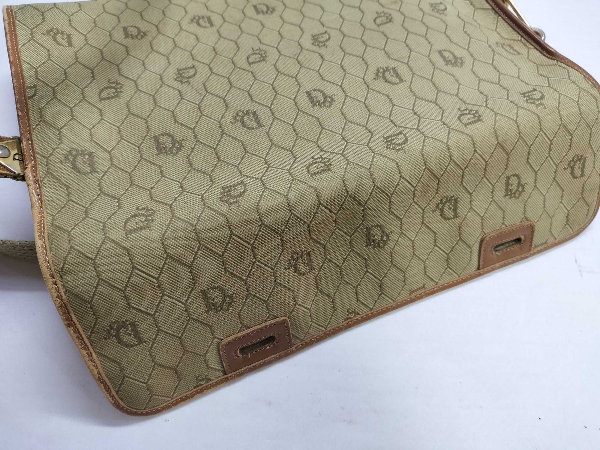 Dior Honeycomb Canvas Shoulder Bag