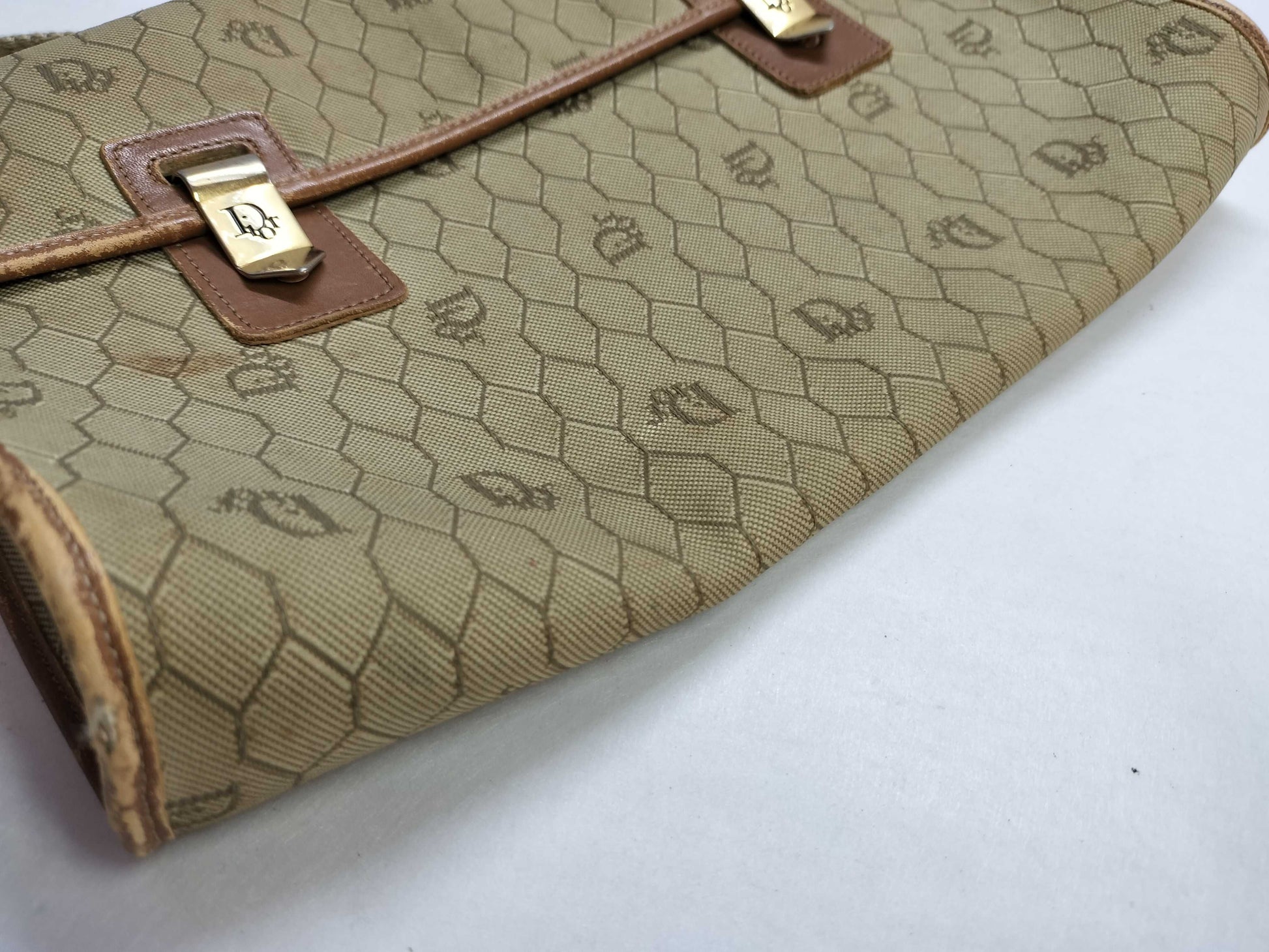 Dior Honeycomb Canvas Shoulder Bag