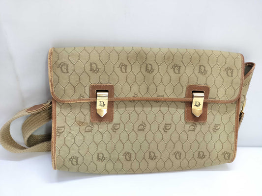 Dior Honeycomb Canvas Shoulder Bag