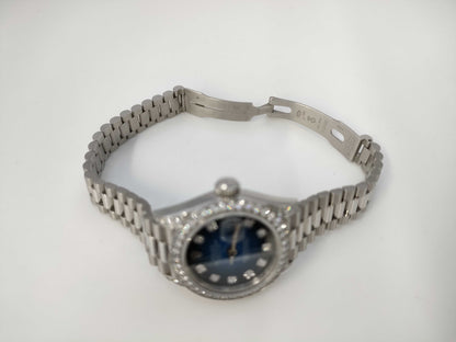 ROLEX 69156G W009073 Bluegrass K18 Women's Watch with Genuine Dial Guarantee