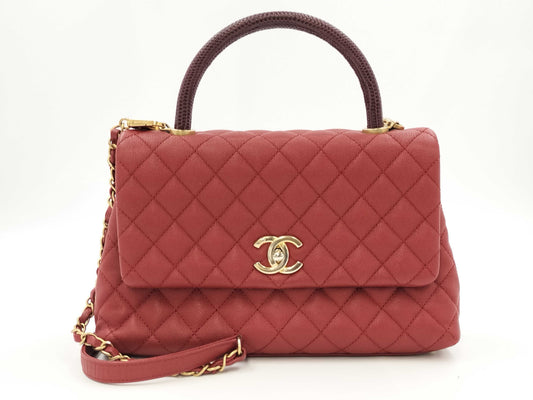 CHANEL Chanel Coco Handle Matelasse Shoulder Bag Handbag