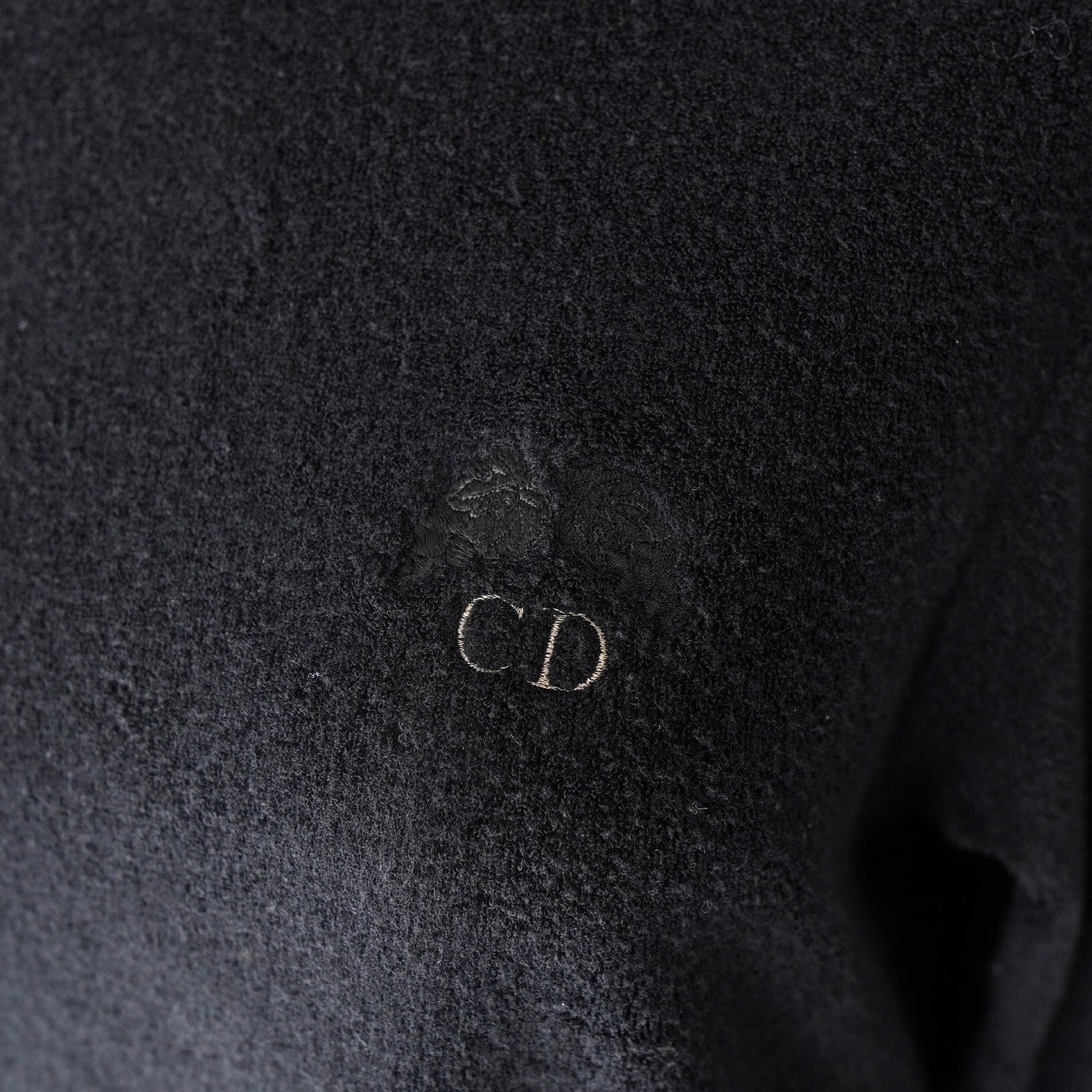 Dior Christian Dior 1990s Vintage CD Logo Embroidered Long Sweatshirt Black Women's Size M Top