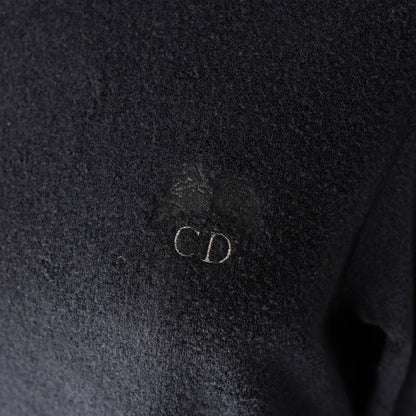 Dior Christian Dior 1990s Vintage CD Logo Embroidered Long Sweatshirt Black Women's Size M Top