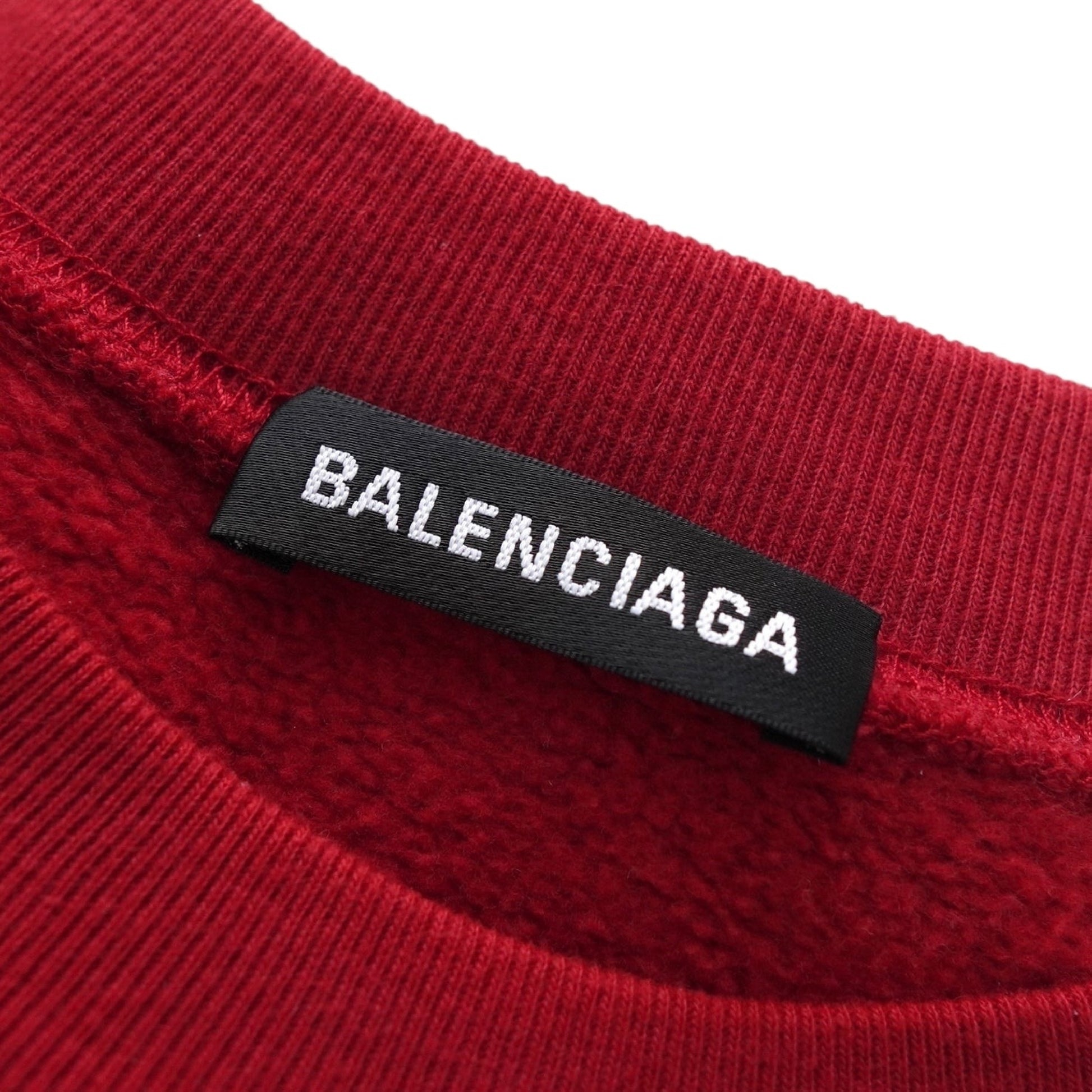 BALENCIAGA Logo Print Sweatshirt Red XS Top