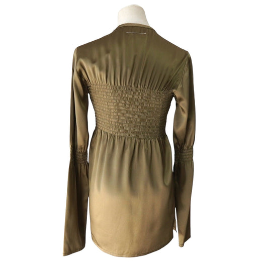 Maison Margiela Tunic with Flared Sleeves, Khaki, Women's, Size 38