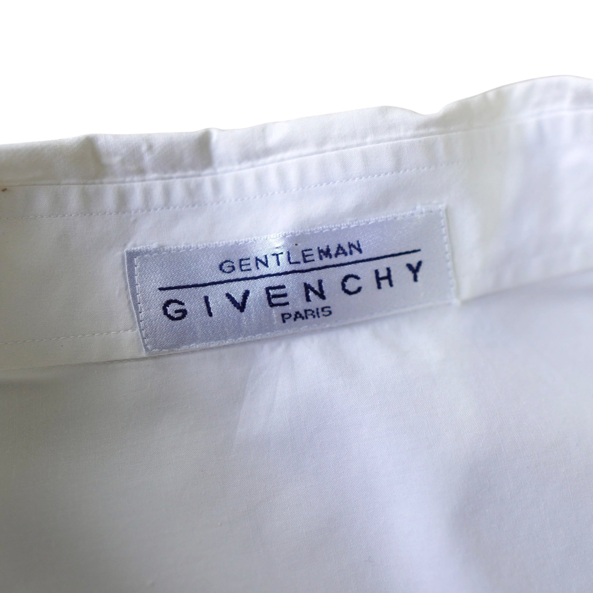GIVENCHY Short Sleeve Shirt with Marine Logo, White, 1980s-1990s