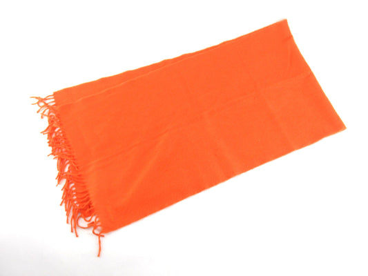 HERMES Cashmere Scarf Orange Other Accessories