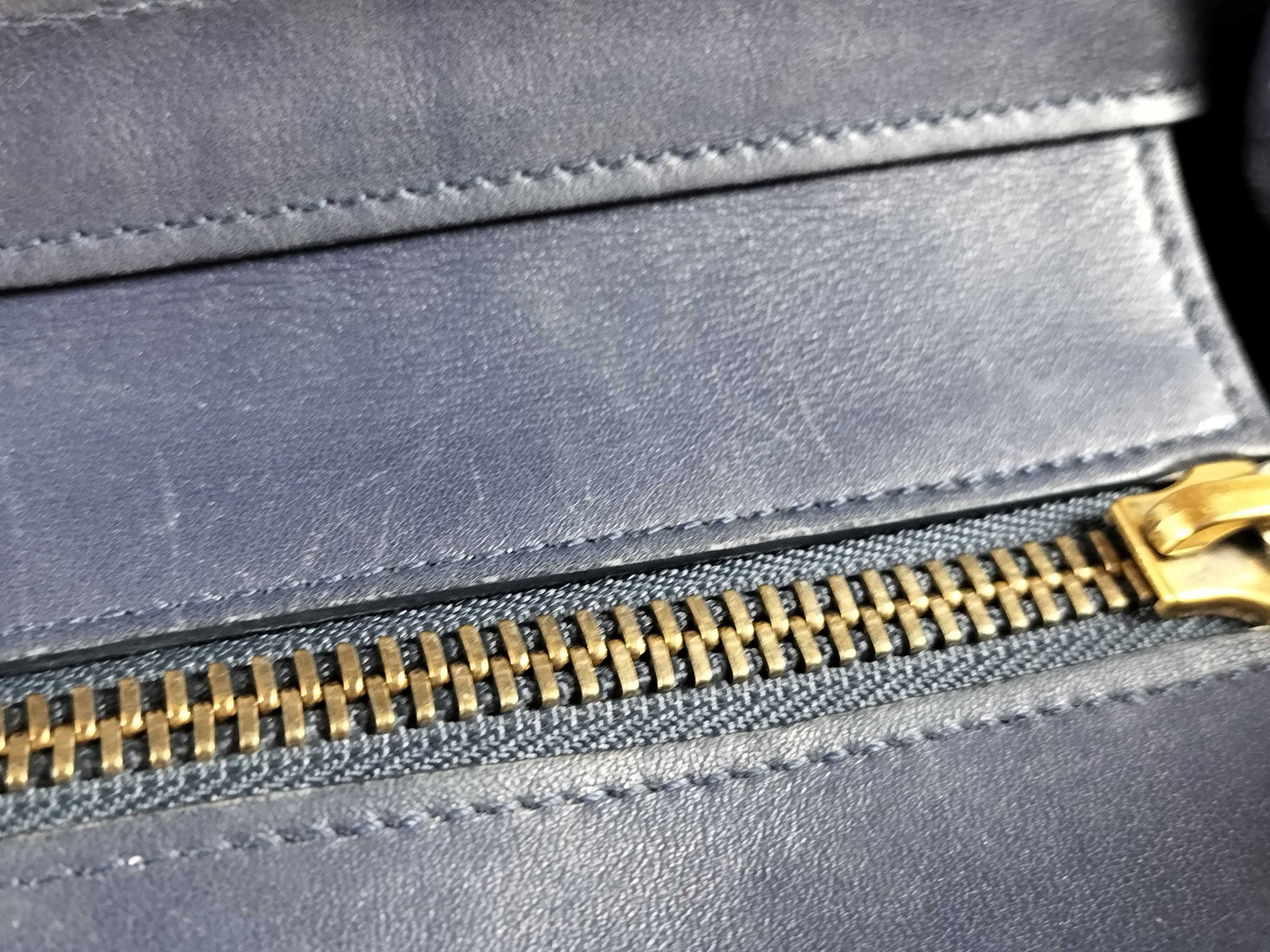 CELINE QT-Cline Blue Celine Mini Luggage Tote Handbag Handbag