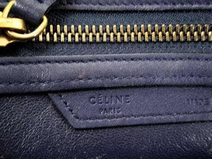 CELINE QT-Cline Blue Celine Mini Luggage Tote Handbag Handbag