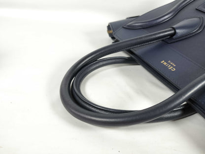 CELINE QT-Cline Blue Celine Mini Luggage Tote Handbag Handbag
