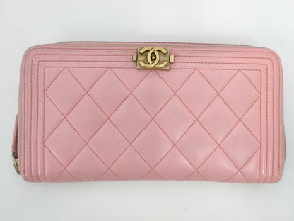 CHANEL CHANEL Boy Chanel Matelasse Coco Mark Long Wallet