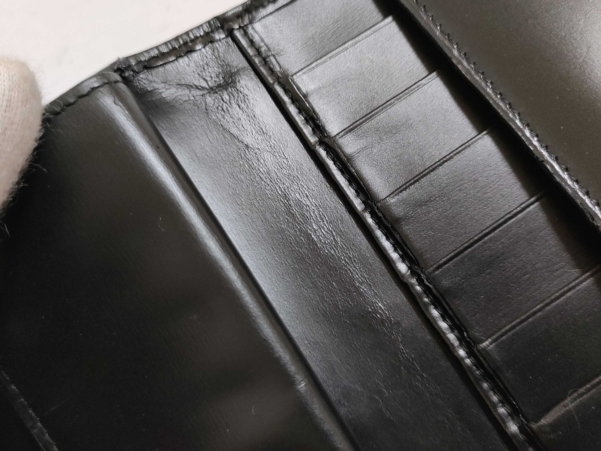 Cartier Panthère Tri-fold Wallet Black x Gold