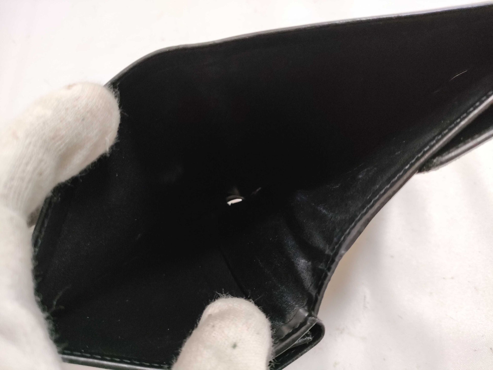 Cartier Panthère Tri-fold Wallet Black x Gold