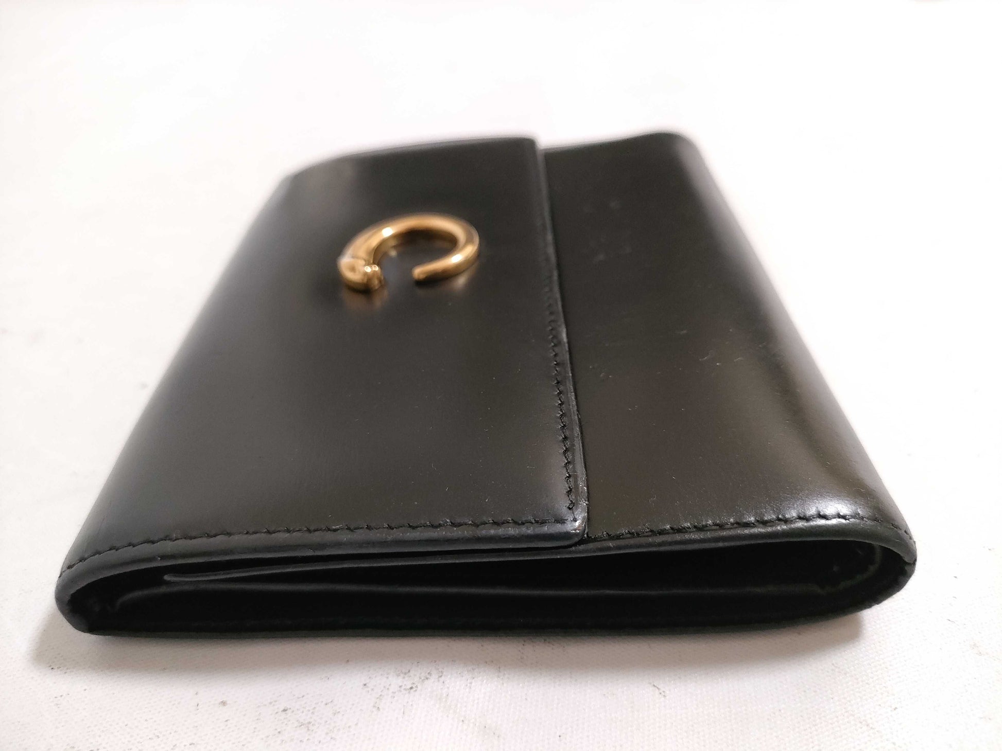 Cartier Panthère Tri-fold Wallet Black x Gold