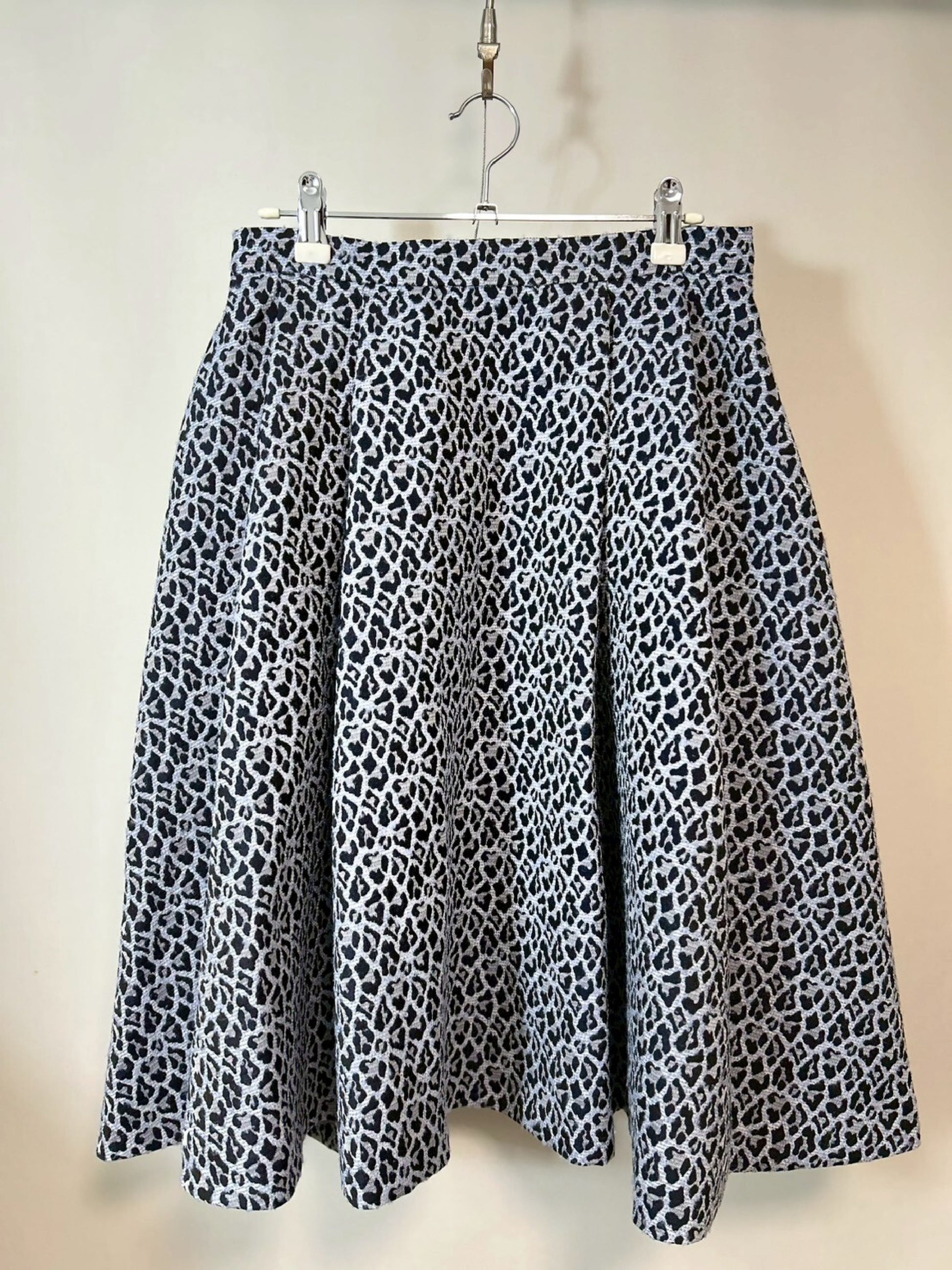 RENE All-Over Print Flare Skirt, Size 38