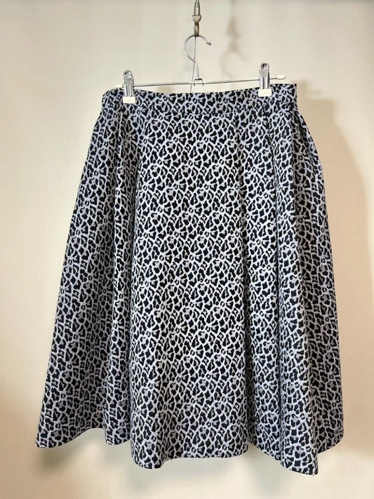RENE All-Over Print Flare Skirt, Size 38
