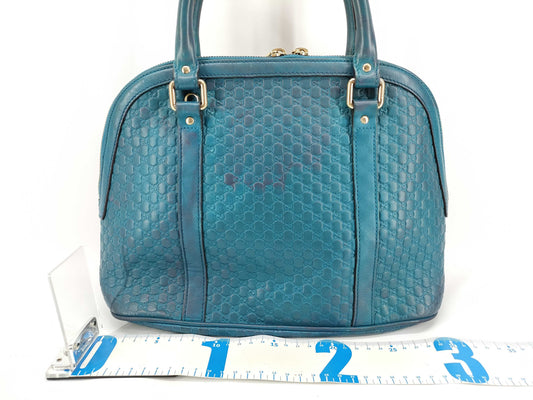 GUCCI Guccissima 449663 Hand Blue Handbag