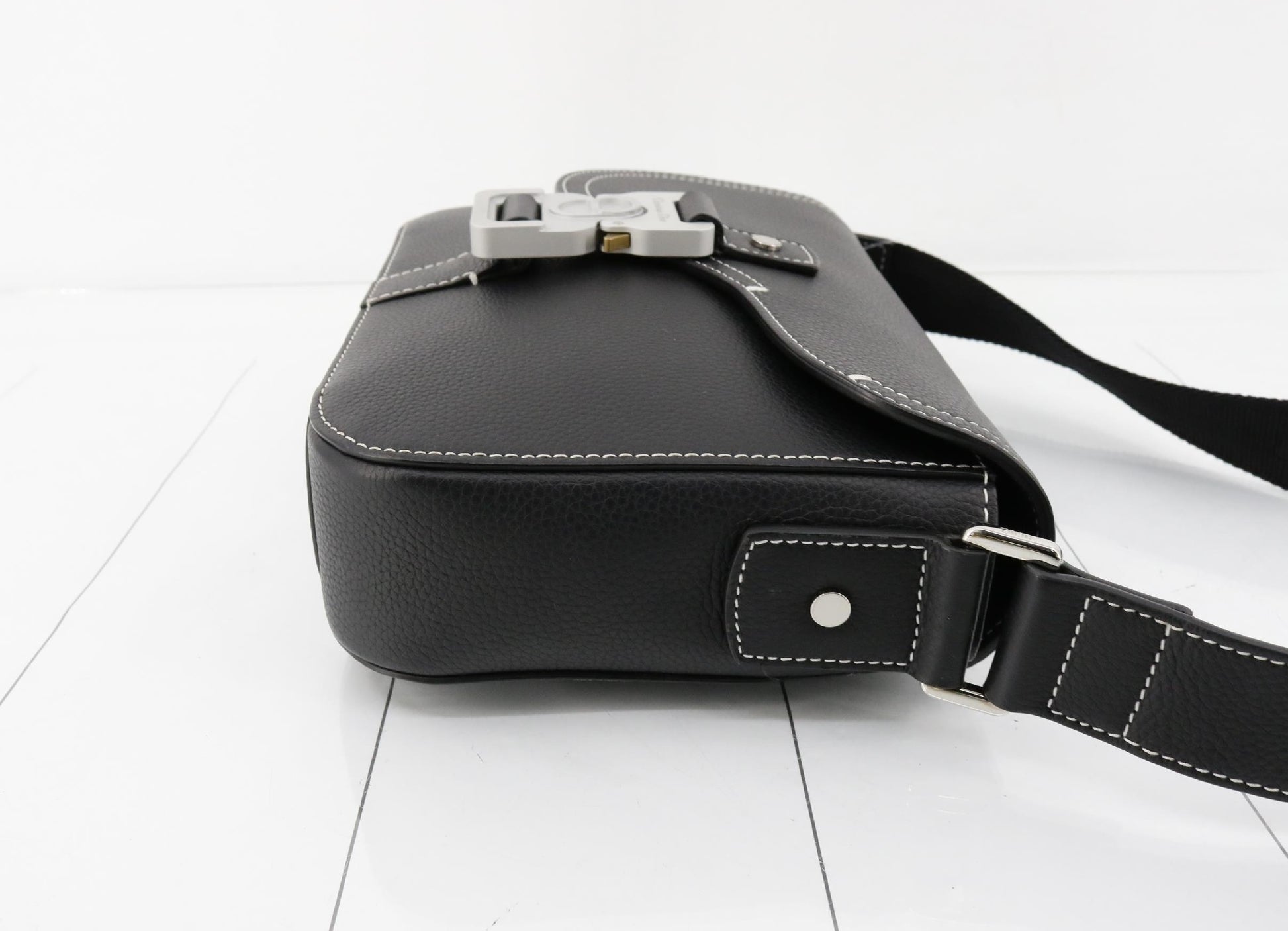 Dior Saddle Leather Black Shoulder Bag