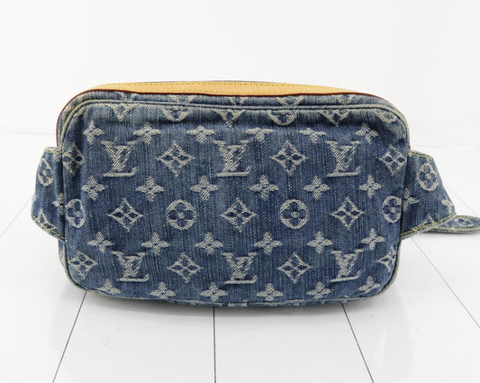 LOUIS VUITTON Monogram Denim Bum Bag Blue M95347 SR1027 Waist Bag