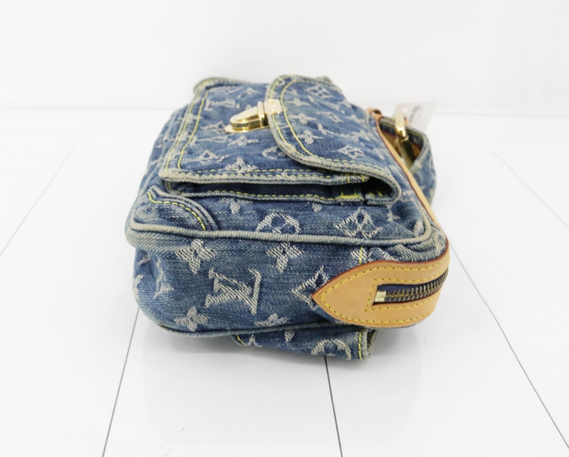 LOUIS VUITTON Monogram Denim Bum Bag Blue M95347 SR1027 Waist Bag