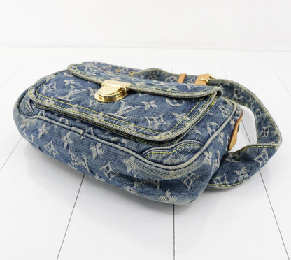 LOUIS VUITTON Monogram Denim Bum Bag Blue M95347 SR1027 Waist Bag