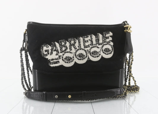 CHANEL Gabriel Coco Black Chain Shoulder Bag, No. 24