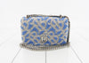 BURBERRY Sequin Blue Silver Chain Shoulder Bag