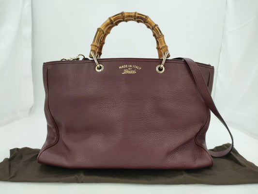 GUCCI Bamboo 2-Way Shoulder Bag/Handbag