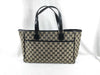 GUCCI GG Canvas GG Canvas x Leather Black Tote Bag