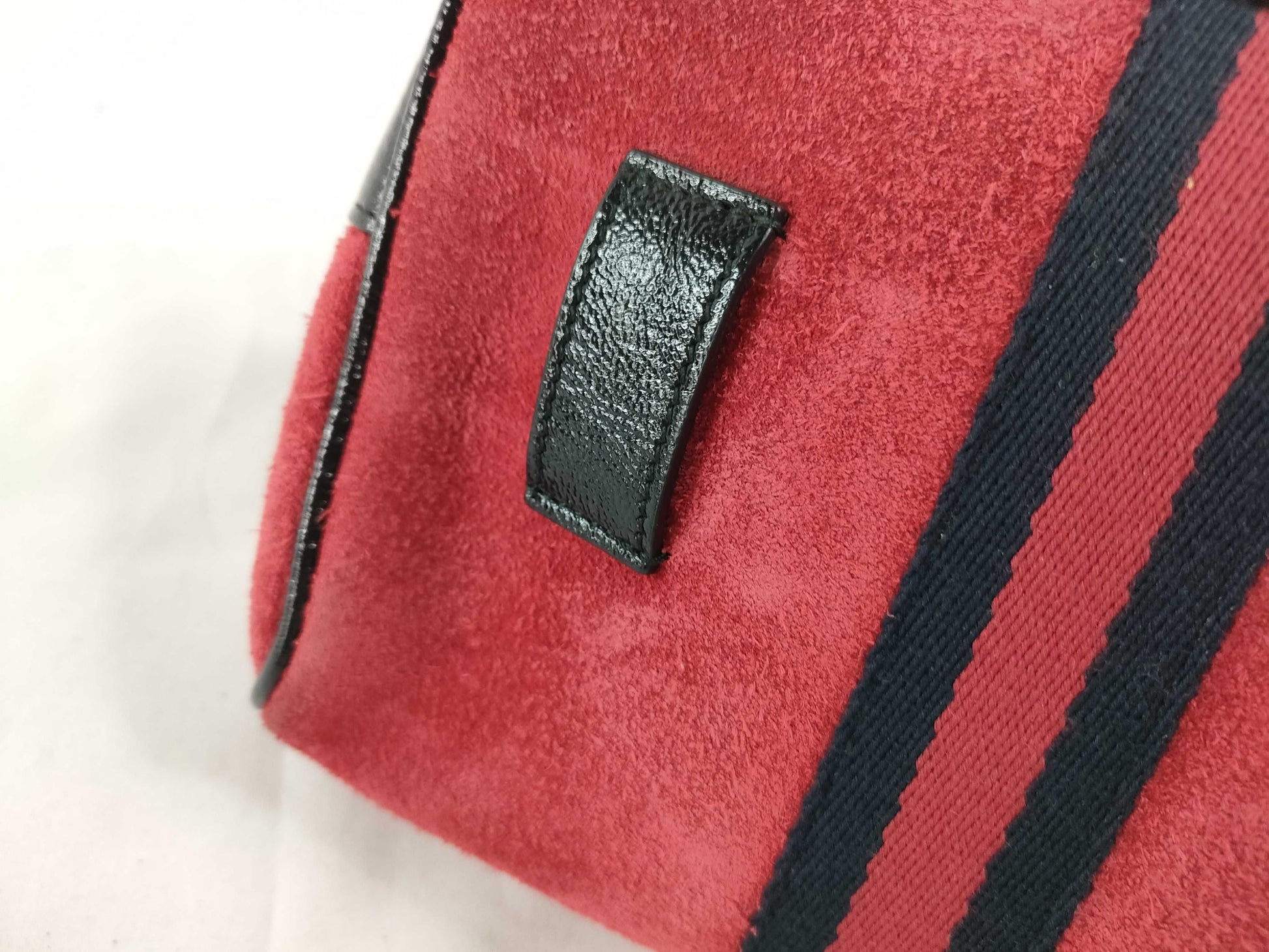 GUCCI Web Ophidia Suede and Patent Leather Waist Bag