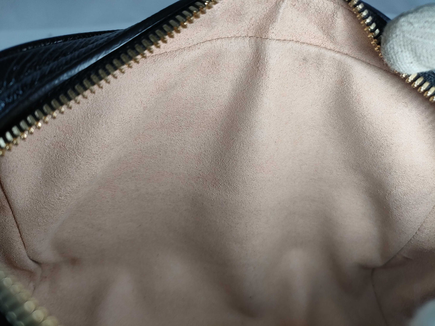 GUCCI Web Ophidia Suede and Patent Leather Waist Bag