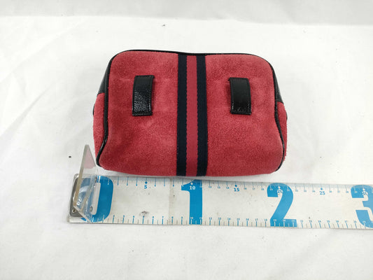 GUCCI Web Ophidia Suede and Patent Leather Waist Bag