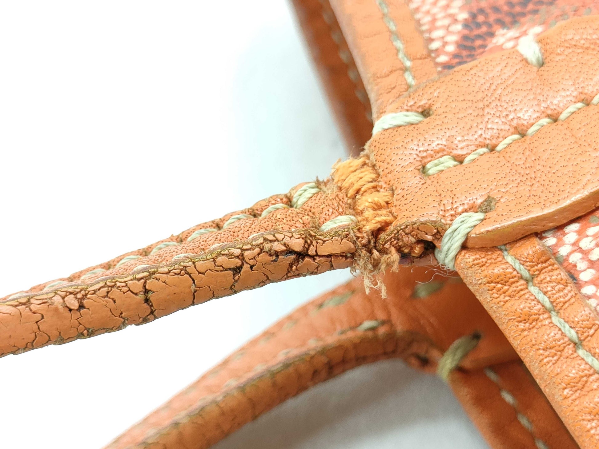 GOYARD GOYARDO Goyard Saint Louis Junior Orange Tote Bag