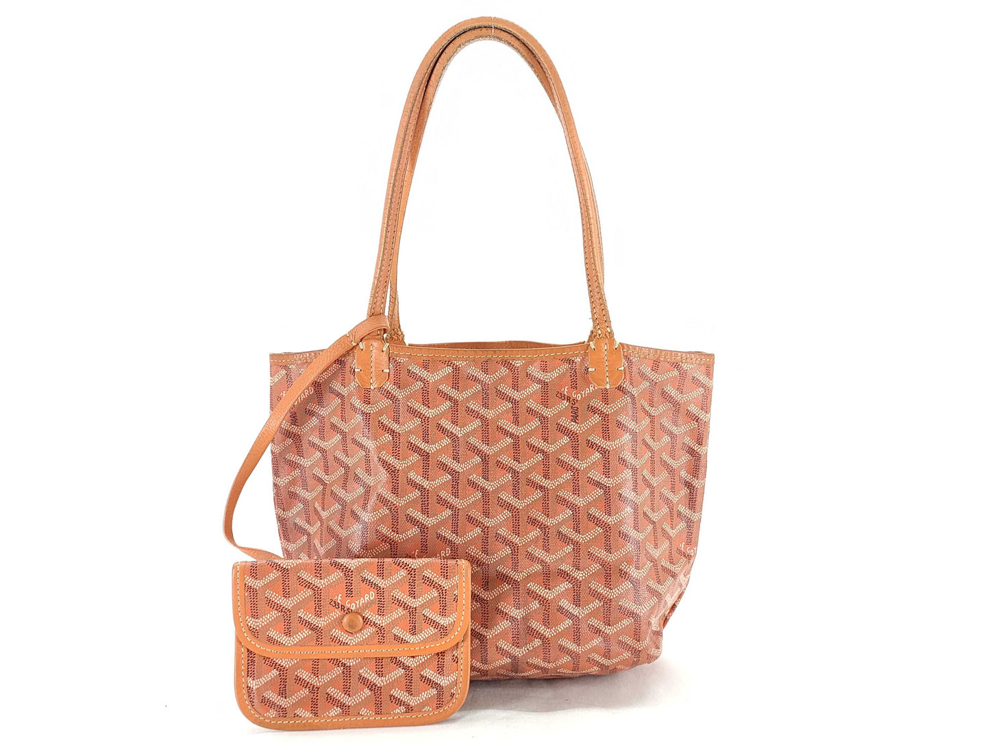 GOYARD GOYARDO Goyard Saint Louis Junior Orange Tote Bag