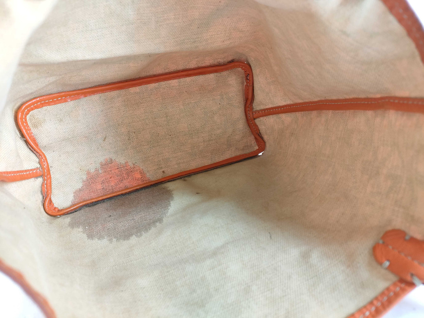 GOYARD GOYARDO Goyard Saint Louis Junior Orange Tote Bag