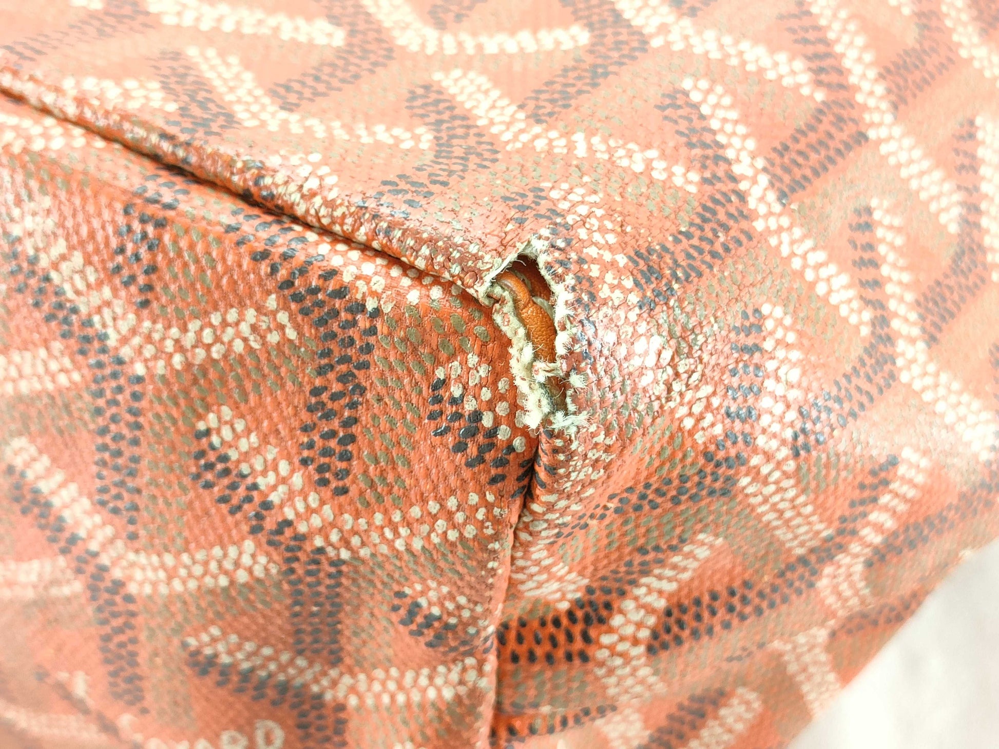 GOYARD GOYARDO Goyard Saint Louis Junior Orange Tote Bag