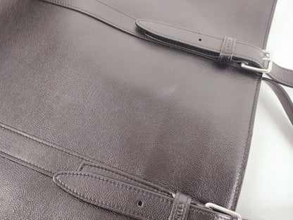 CELINE Cabas Tote Bag, Large Leather Buckle, Black