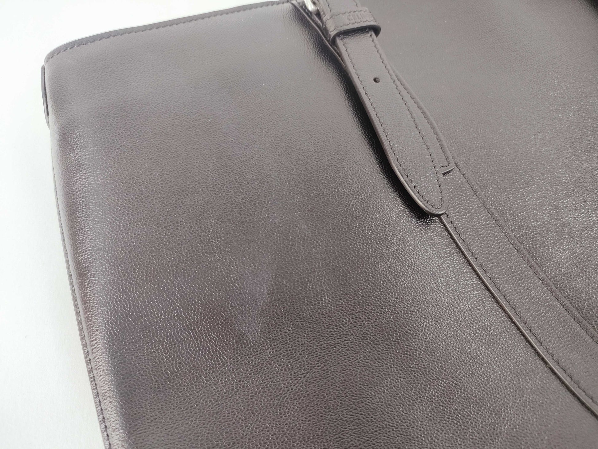 CELINE Cabas Tote Bag, Large Leather Buckle, Black