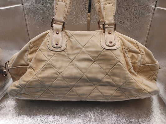 CHANEL Matelasse Beige Lambskin Shoulder Bag with Seal, 10943015, Dust Bag Included