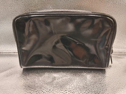 CHANEL Coco Mark Pouch Vanity Bag with Guarantee Card, Patent Leather, Black Vanity Bag