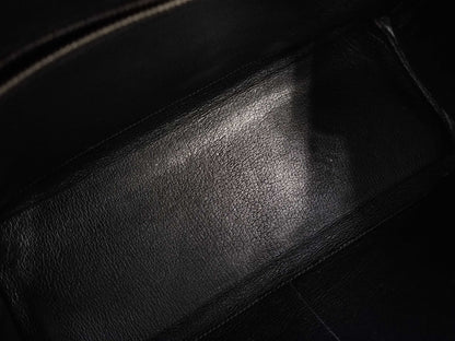 HERMES HERMES BAG KELLY 32 SQUARE M STAMP BLACK TOGO PHW Handbag