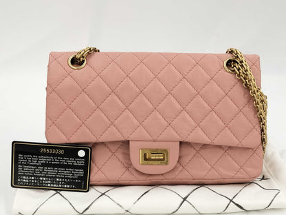 CHANEL CHANEL BAG 2.55 CALFSKIN SOFT PINK NO.25 WITH CARD A37586 GHW CHAIN ​​SHOULDER 25533030 Shoulder Bag
