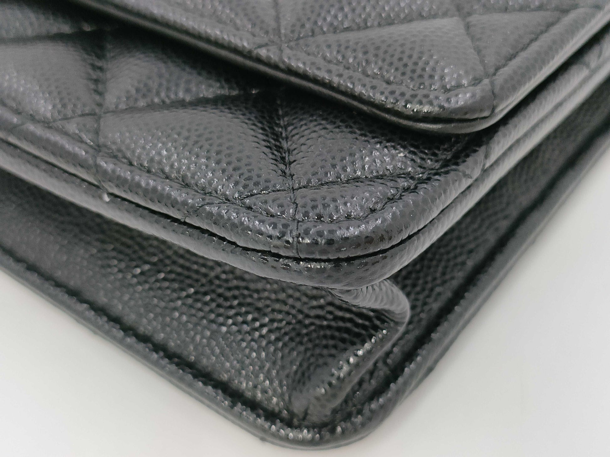 CHANEL CHANEL BAG CAVIAR SKIN AP3694 BLACK CHAIN ​​WALLET RFID JCH0T154 Shoulder Bag
