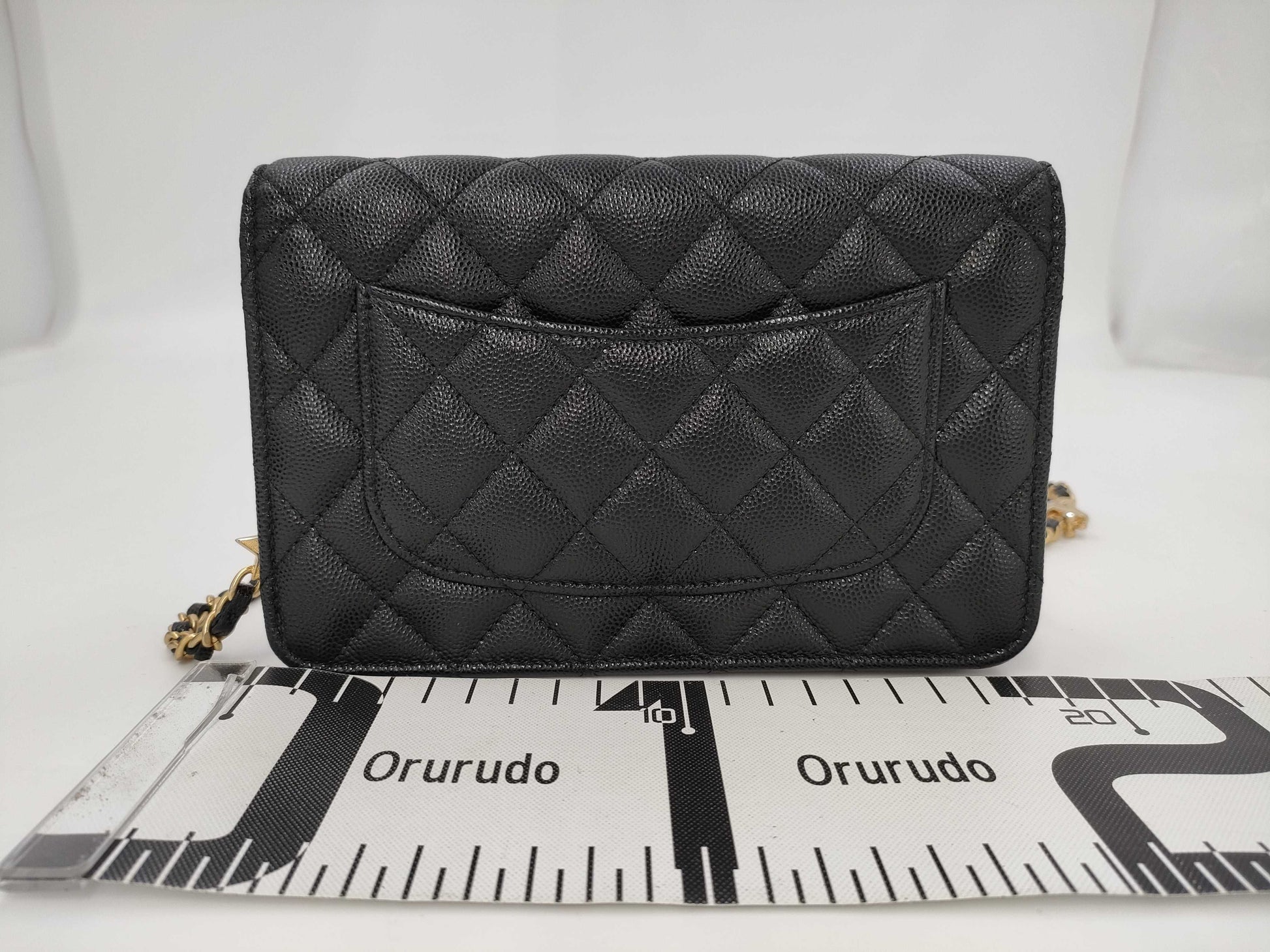 CHANEL CHANEL BAG CAVIAR SKIN AP3694 BLACK CHAIN ​​WALLET RFID JCH0T154 Shoulder Bag